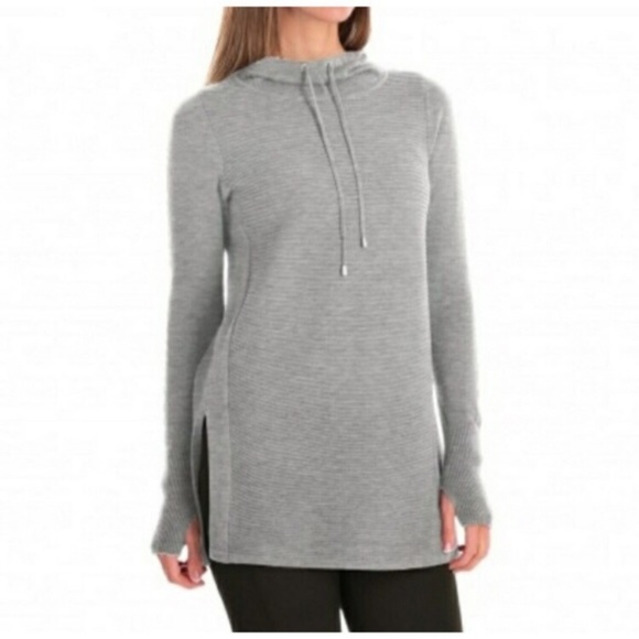 Artisan Ny Ribbed Purple Tunic Hoodie 